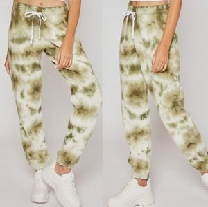 Reflex Tie Dye Print Jogger Sweatpants Soft Brushed Fleece